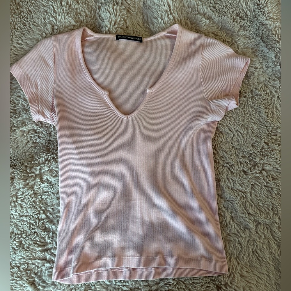 brandy melville light pink top size (small)